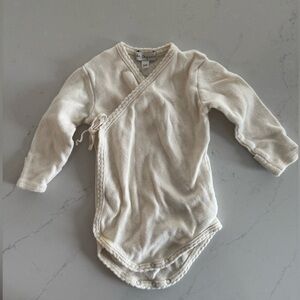 Bebe Organic Pointelle wrap onesie